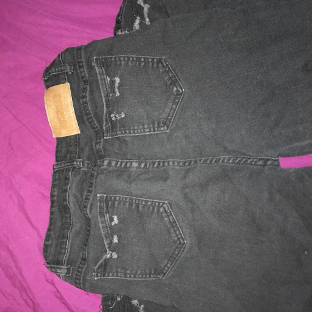 Distressed Bootcut Jeans